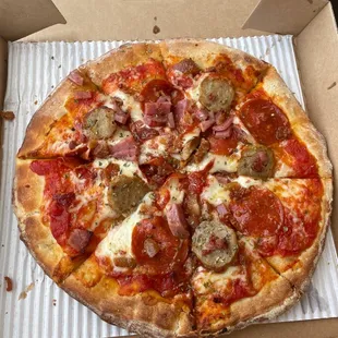 a pizza in a box