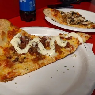 slice with bacon &amp; ricotta