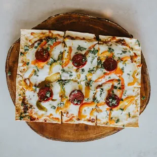 Happy hour chorizo pizza