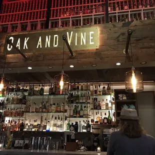 Wall of spirits &amp; upstairs has a beautiful wine cellar