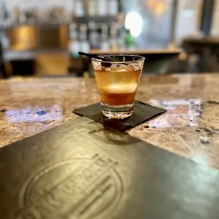 Old fashioned cocktail