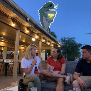 Beautiful nighttime setting at our patio!