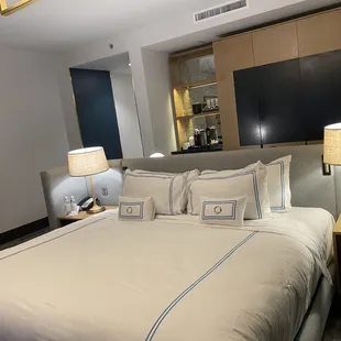 The king bed with nightstands