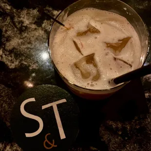 A fab custom mixed cocktail (Chocolate and other ingredients)