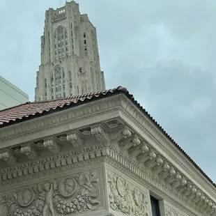 Example of the exquisite architecture next to your window and The Cathedral of Learning in the background