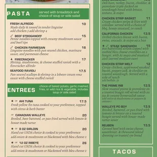 SUMMER DINING MENU, OPEN AT 3PM DAILY