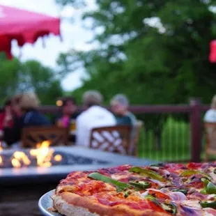 PIzza on the deck!