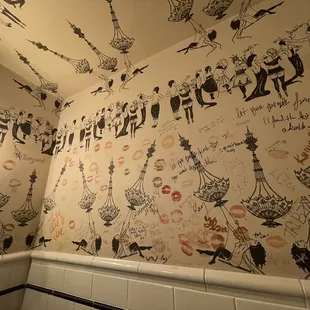 Bathroom walls are fun and provocative!