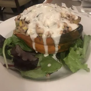 Stuffed acorn squash