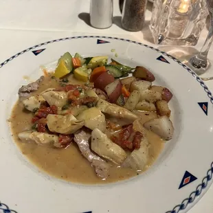 Veil with sun dried tomatoes and artichoke hearts