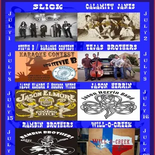 July Live Music Lineup