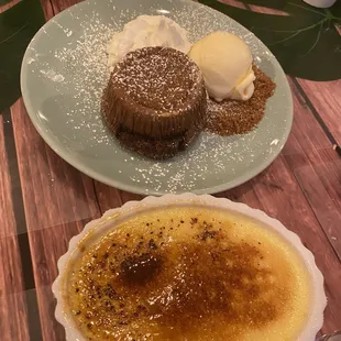 two desserts