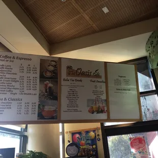 The menu