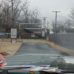 a view from inside a car