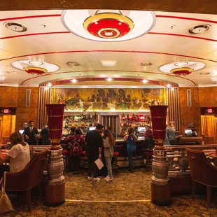 people sitting at the bar