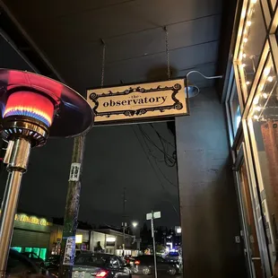 This is sitting outside looking at the sign