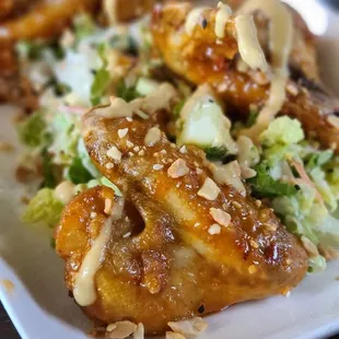 chicken wings and fried chicken, food