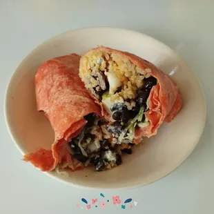 《 Say Hola To My Mexican Yummy Yummy Delicioso Super Burrito With Shrimp &amp; Steak 》