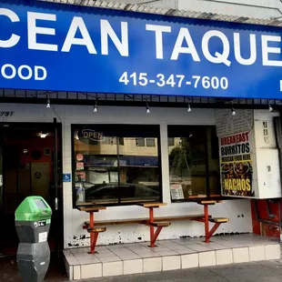 Exterior of the restaurant.
