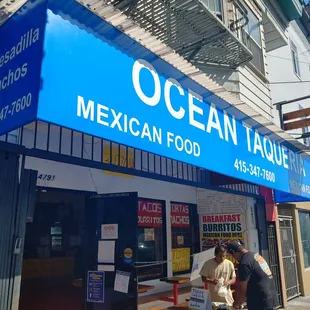 Outside storefront