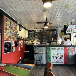 Longer view, showing you the inside of the restaurant