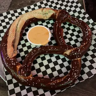 Pretzel and cheese