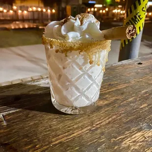 a cup of ice cream