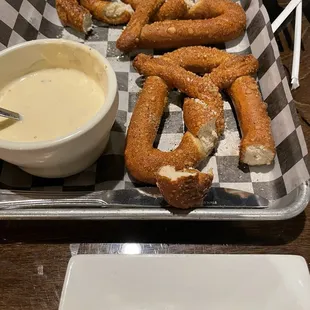 Pretzel appetizer.