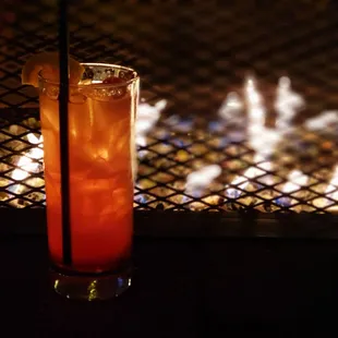 a glass of orange juice