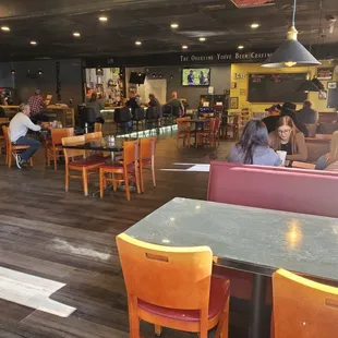 people sitting at tables