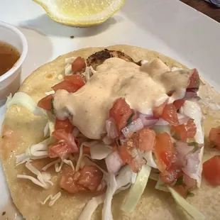 Crispy shrimp taco - happy hour menu