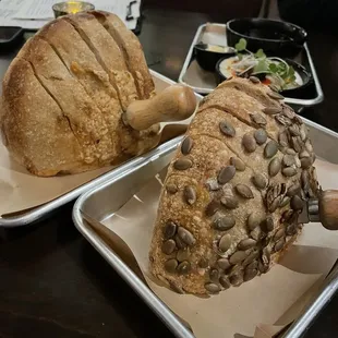 Homemade bread! Different flavors - pepita and Gruyère