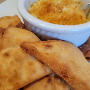 Hot Crab Dip with pita chips