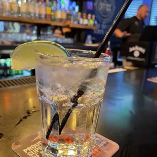 The vodka and tonic
