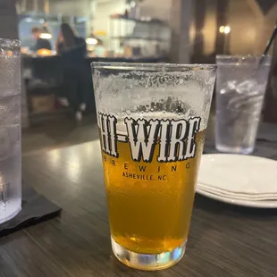 a glass of beer