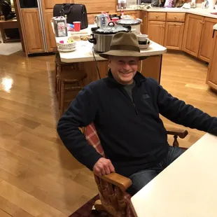 a man sitting at a table