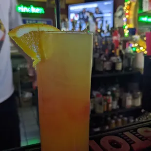 a glass of orange juice