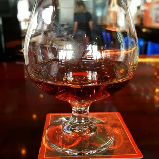 a glass of brandy