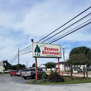 a sign for a restaurant