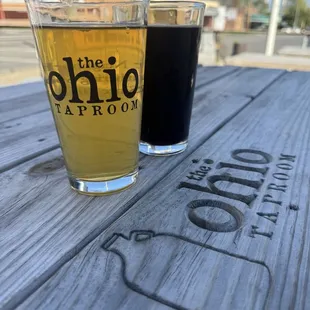 Patio beers with the dogs