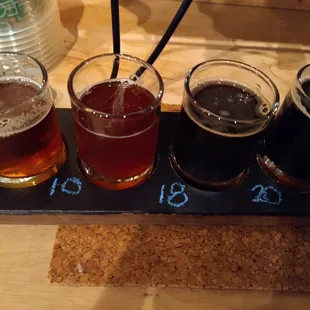 Beer flight taps 9, 10, 18, and 20.