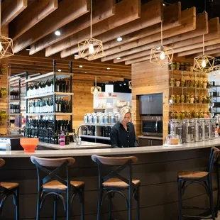 a man sitting at a bar