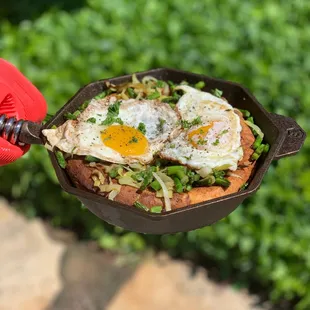 Savory Dutch Baby demo complete! We love using our FINEX Cast Iron Skillets.