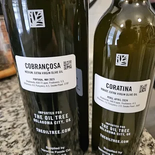 Olive oils for everyday cooking.  The coating has hints of pepper.