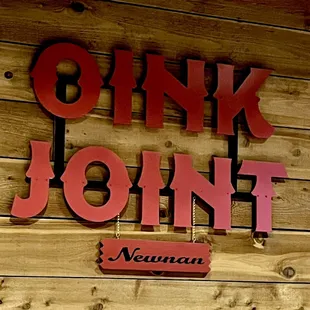 a sign for the restaurant