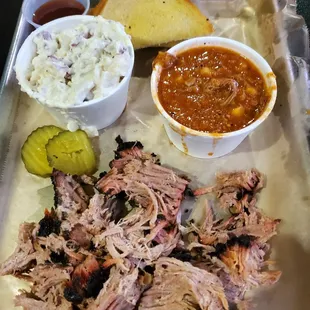 Pork Plate with Brunswick Stew and Potatoe Salad