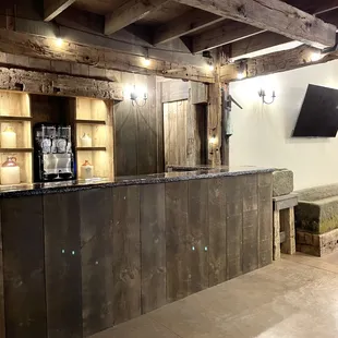 Bar and stone drink trough