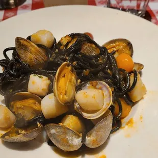 Seafood Black Linguine