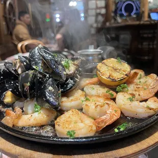 Mussels and Shrimp Skillet