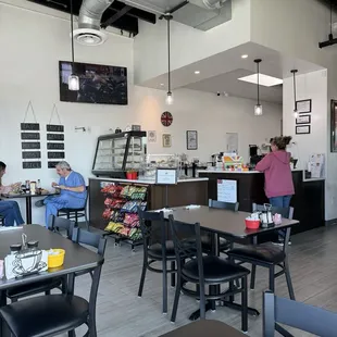 people sitting at tables